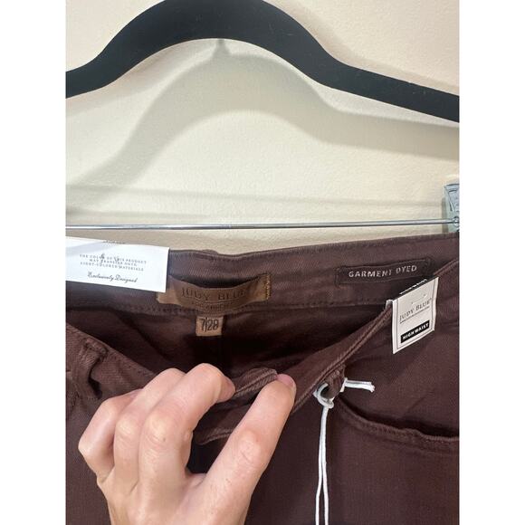 Judy Blue NWT High Waist Flare Jeans Sz 27/8 Garment Dyed Bell Bottoms Brown Red - Picture 3 of 6